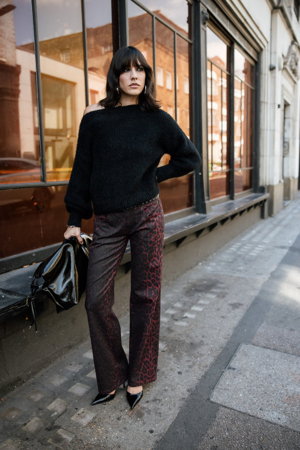 Pantalon Agatha Animal Print Granate