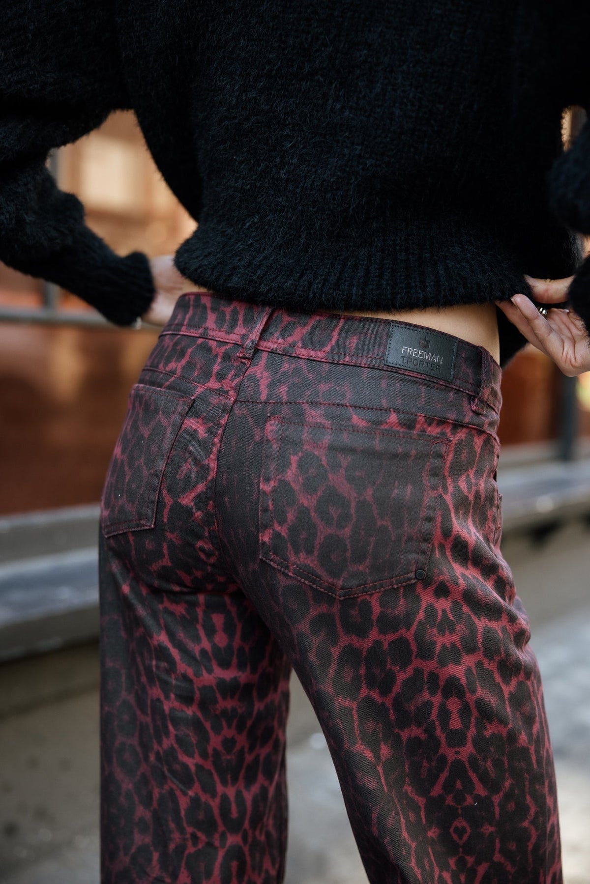 Pantalon Agatha Animal Print Granate