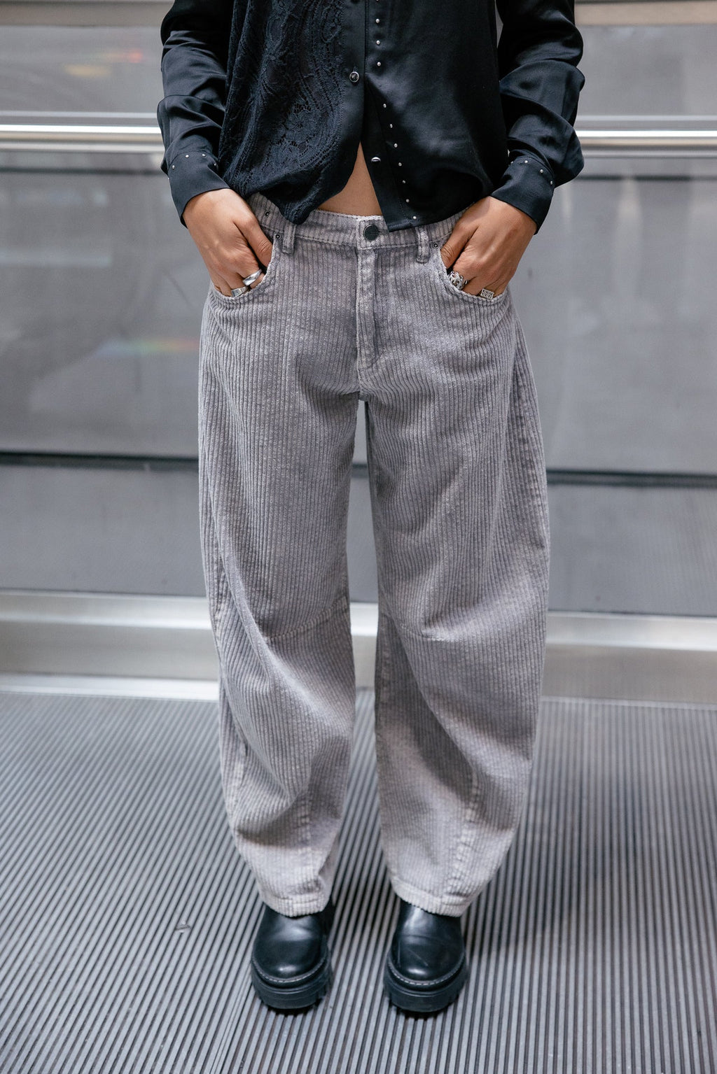 Pantalon April de Pana Gris