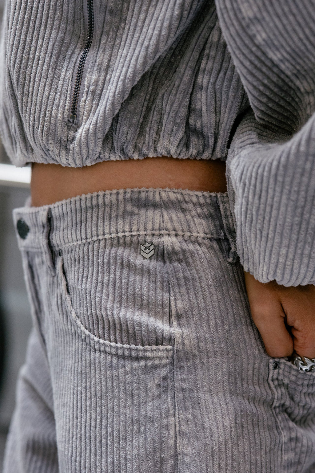 Pantalon April de Pana Gris
