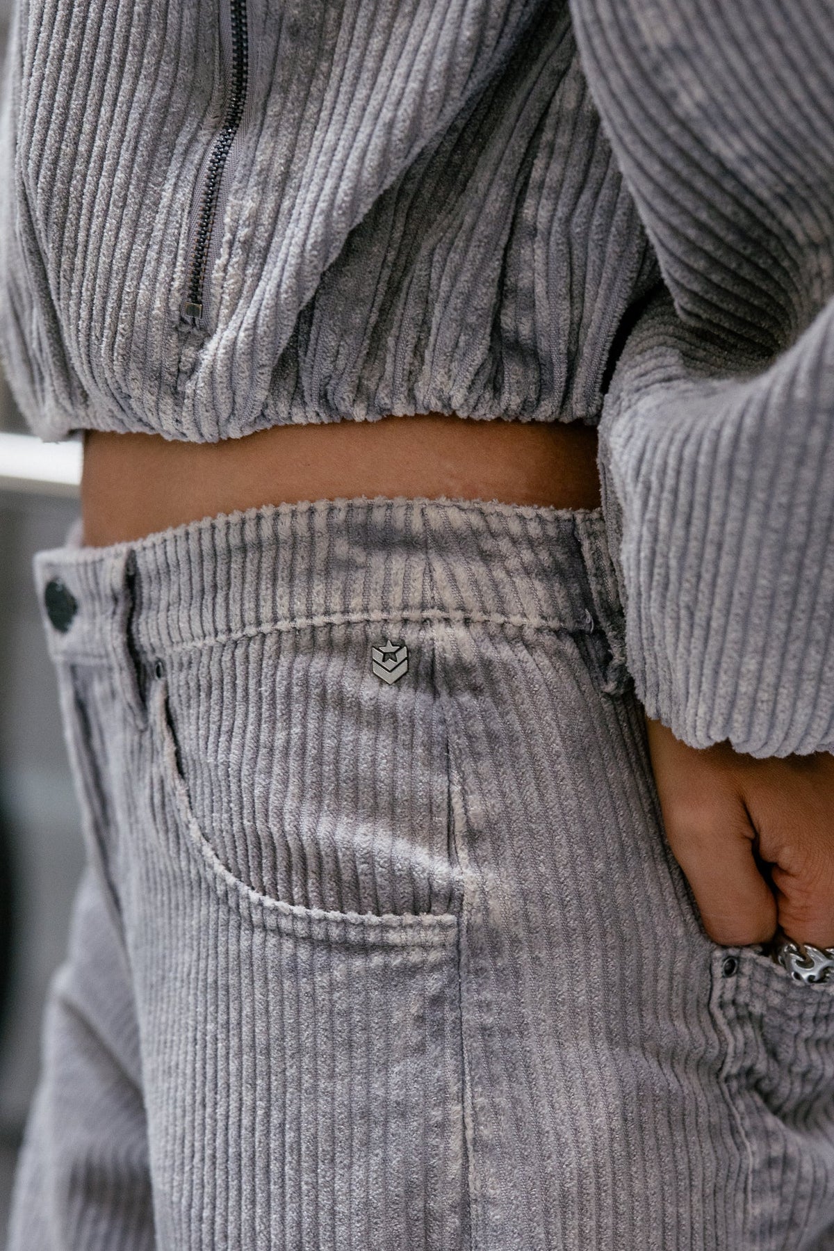 Pantalon April de Pana Gris