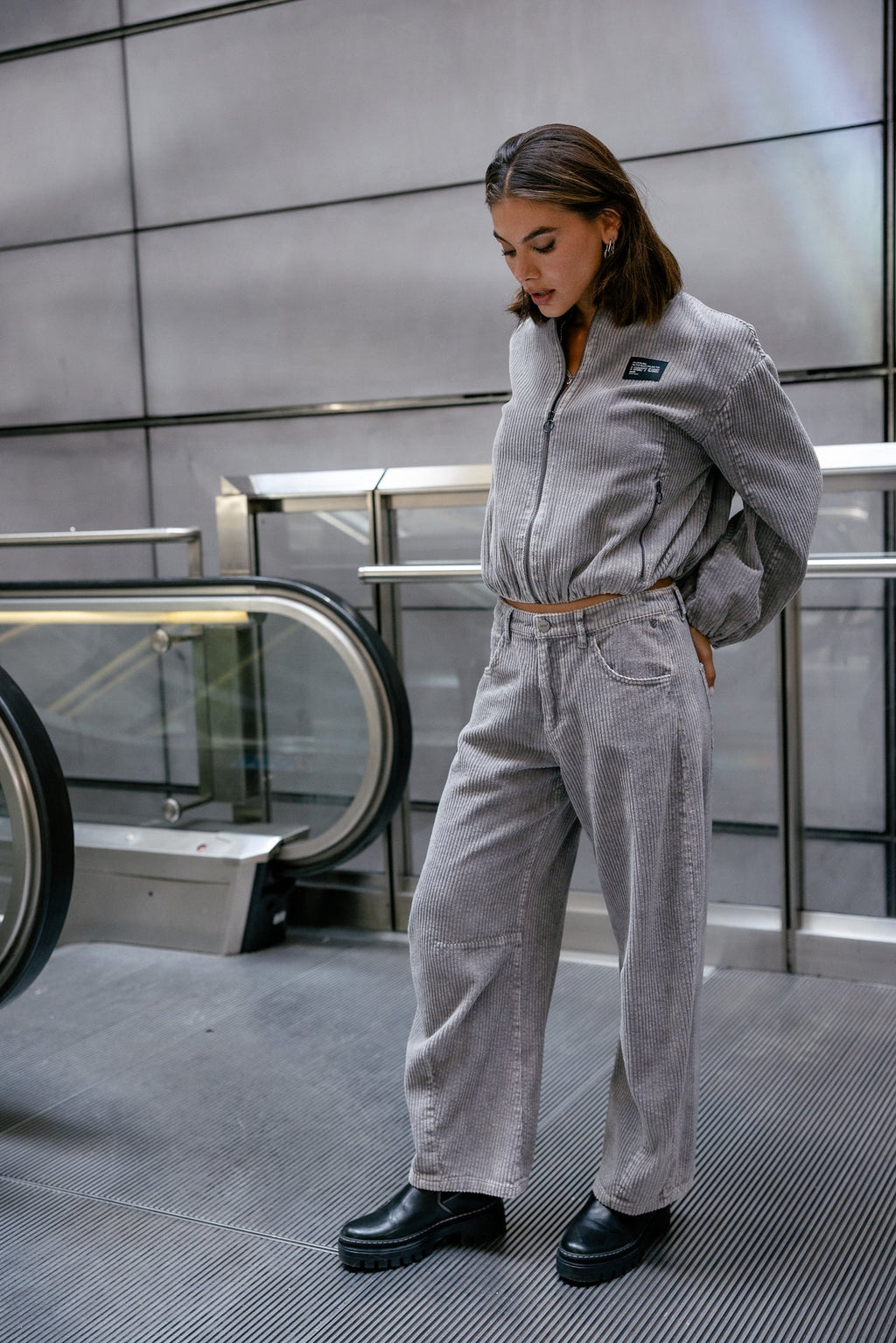 Pantalon April de Pana Gris