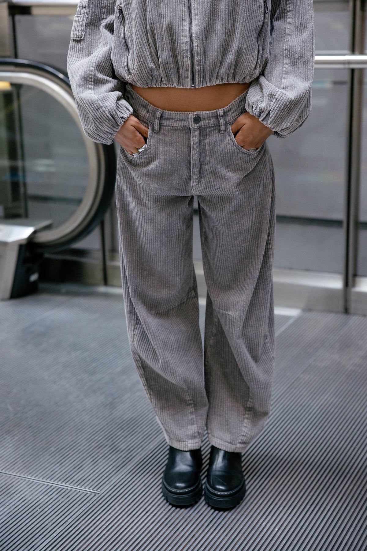 Pantalon April de Pana Gris