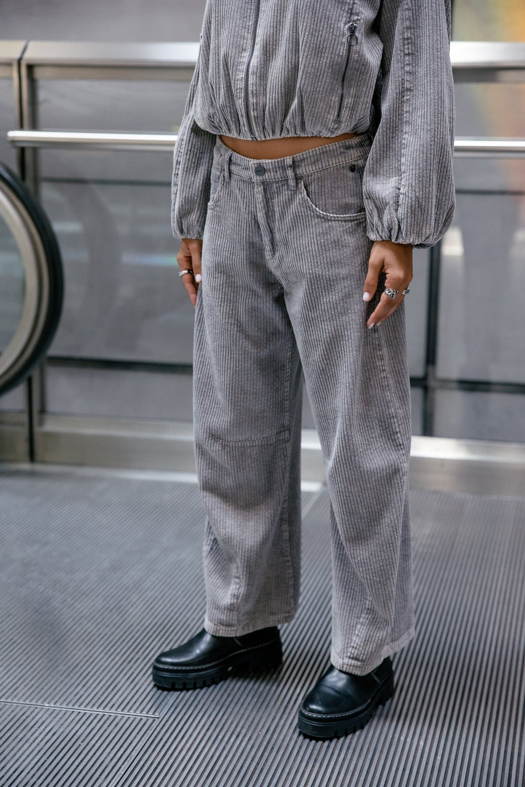 Pantalon April de Pana Gris