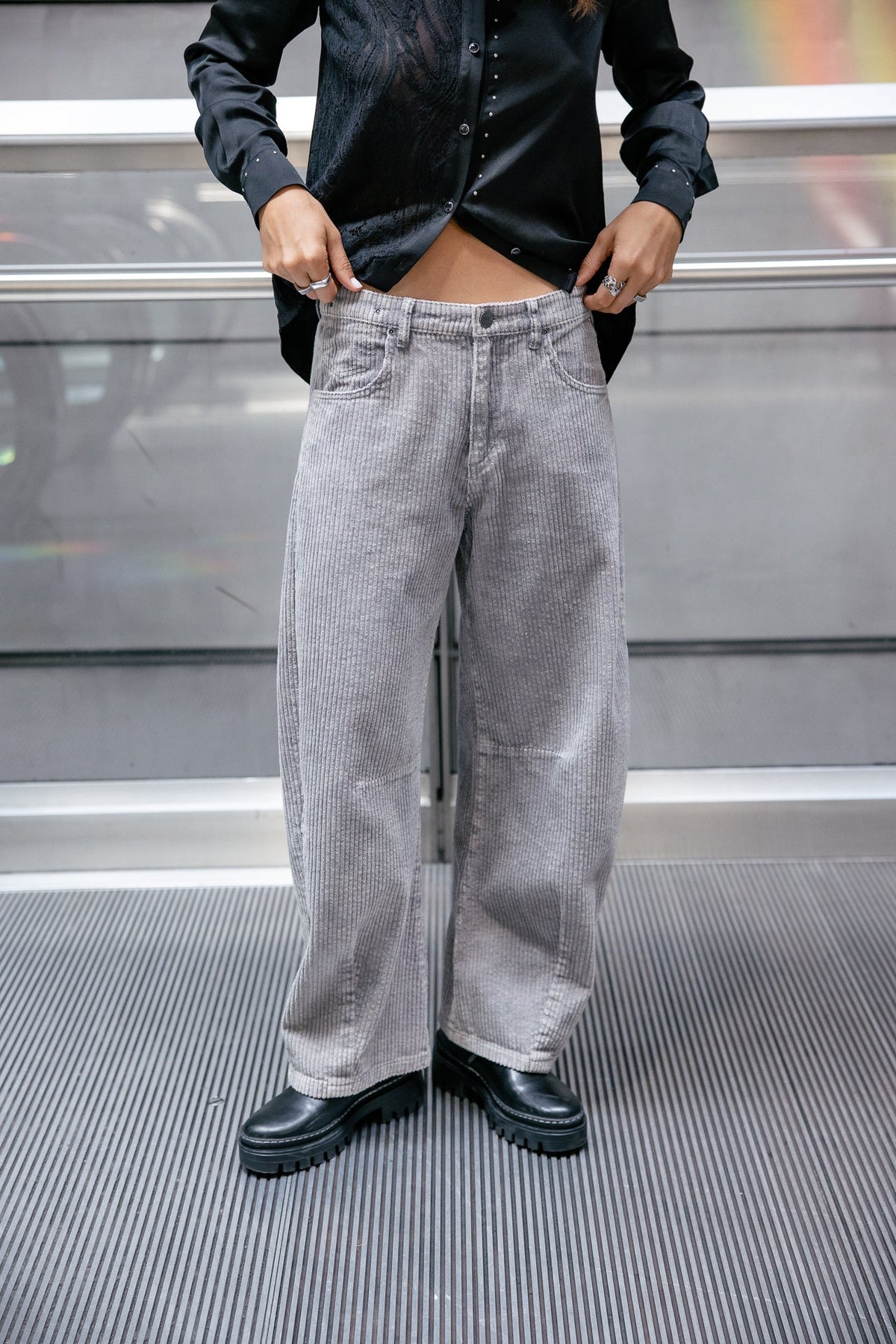 Pantalon April de Pana Gris