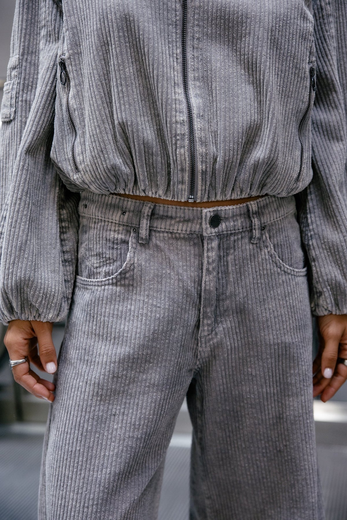Pantalon April de Pana Gris