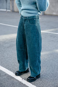 Pantalon April de Pana Azul Petróleo