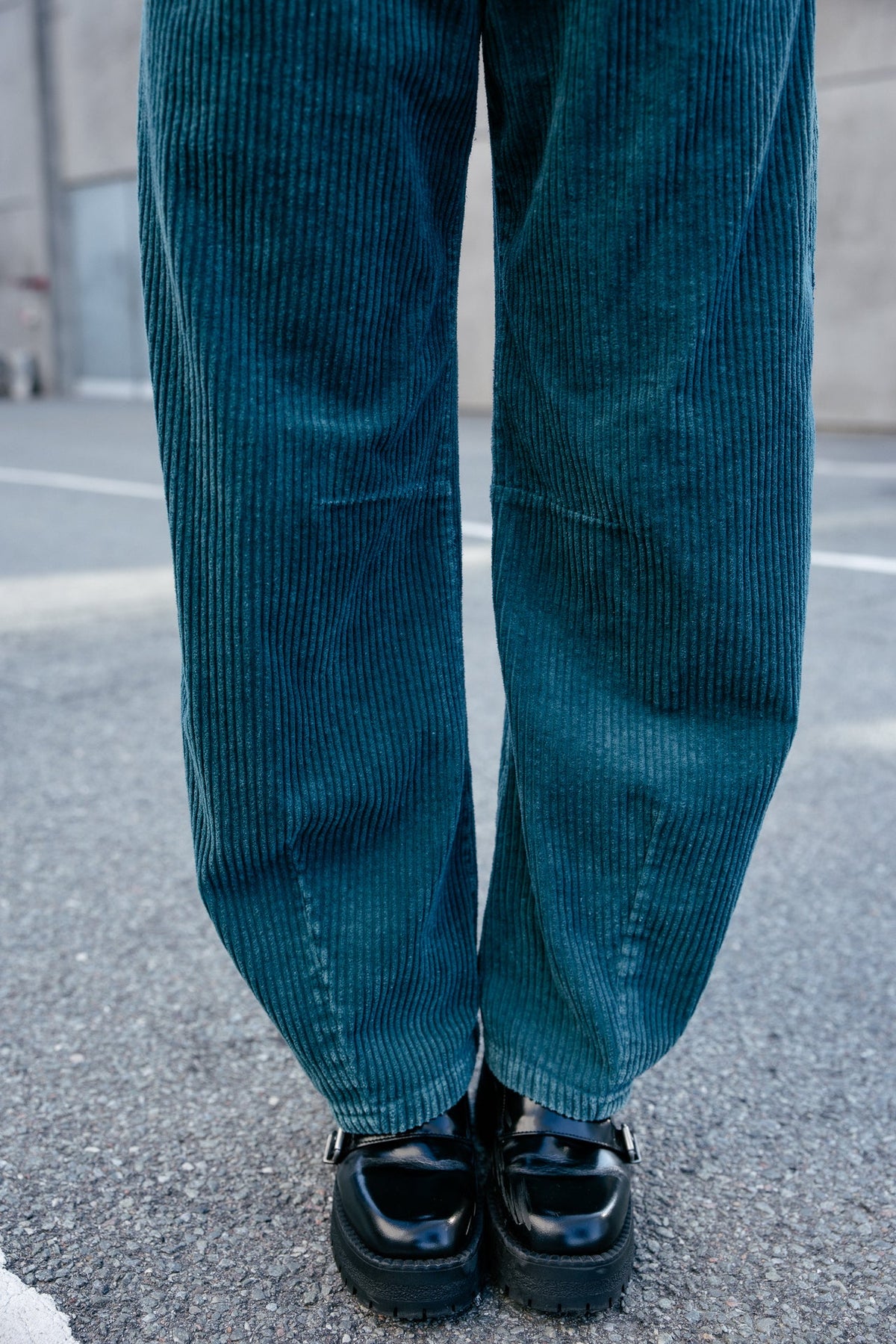 Pantalon April de Pana Azul Petróleo