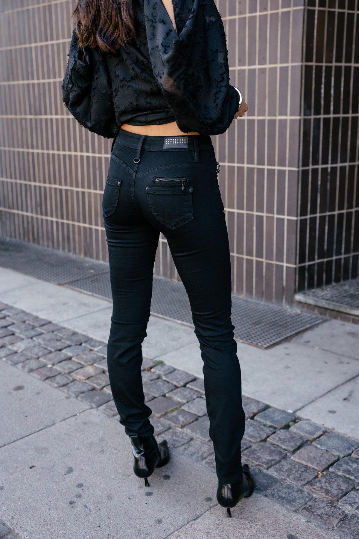 Vaquero Alexa Tiro Alto Negro