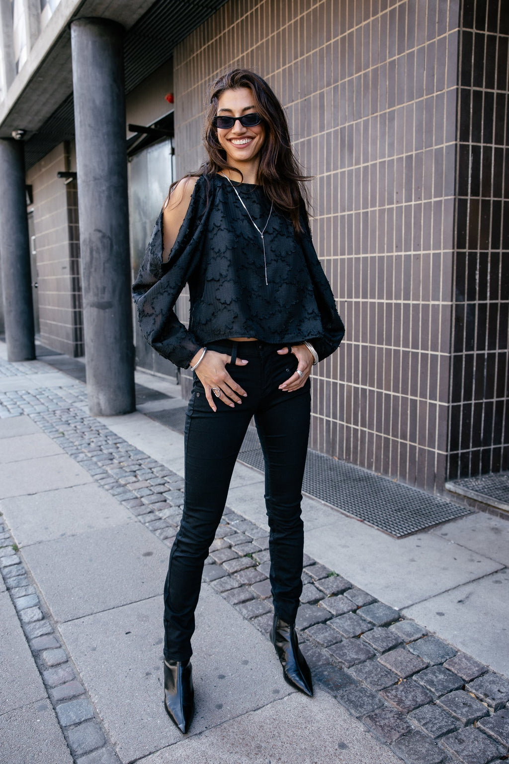 Vaquero Alexa Tiro Alto Negro