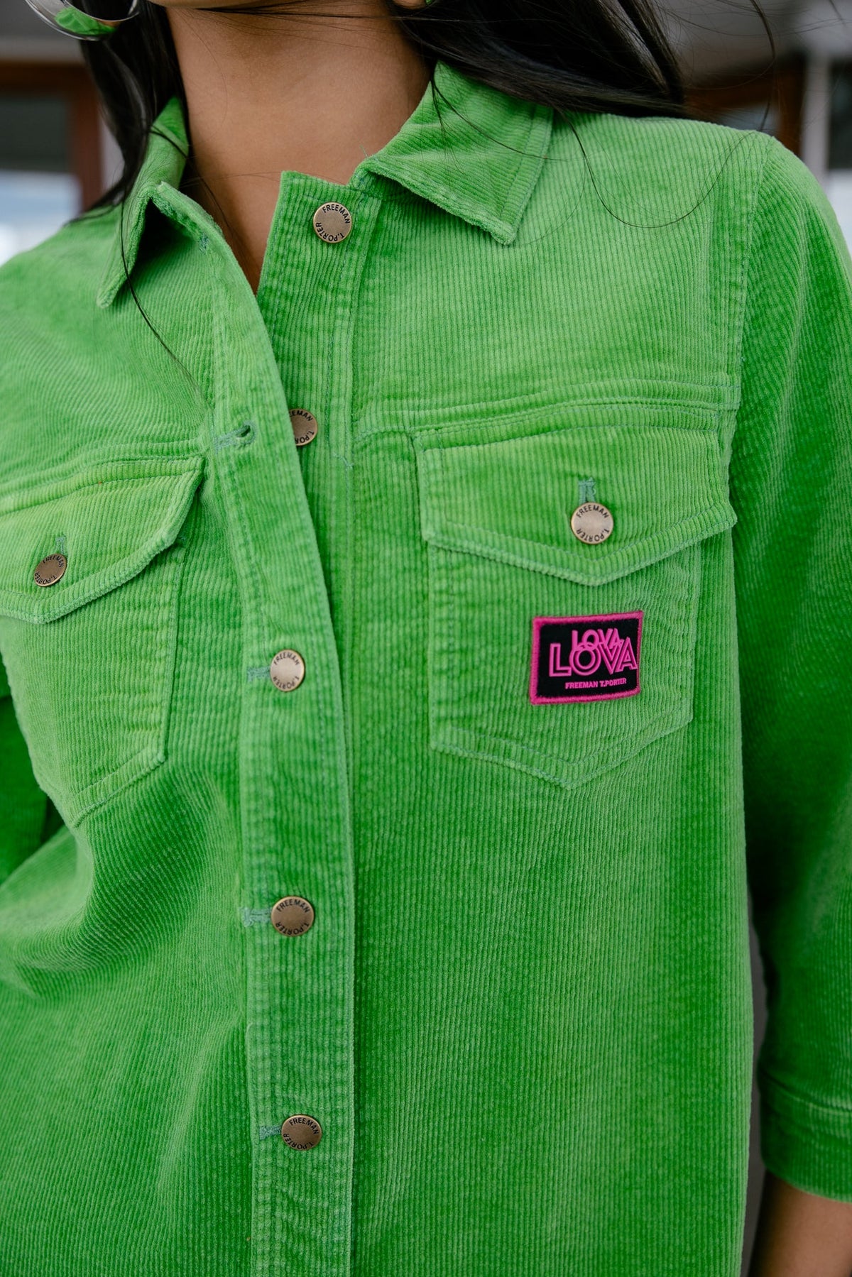 Vestido Rolly de Pana Verde Lima