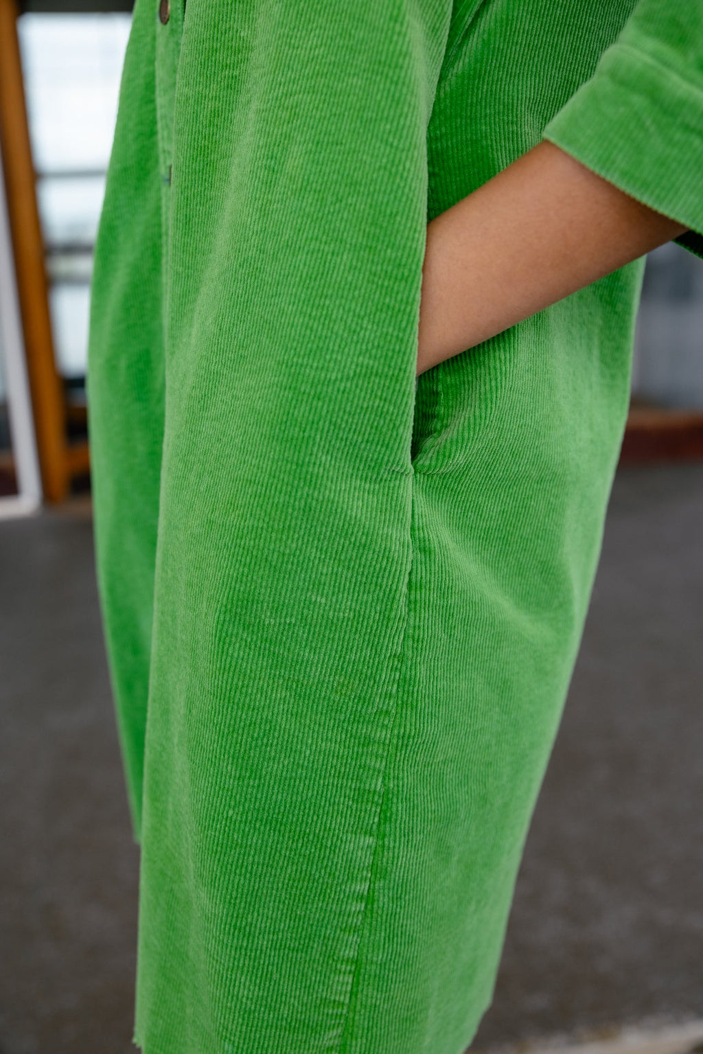 Vestido Rolly de Pana Verde Lima