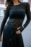 Top Tissy de Encaje Negro