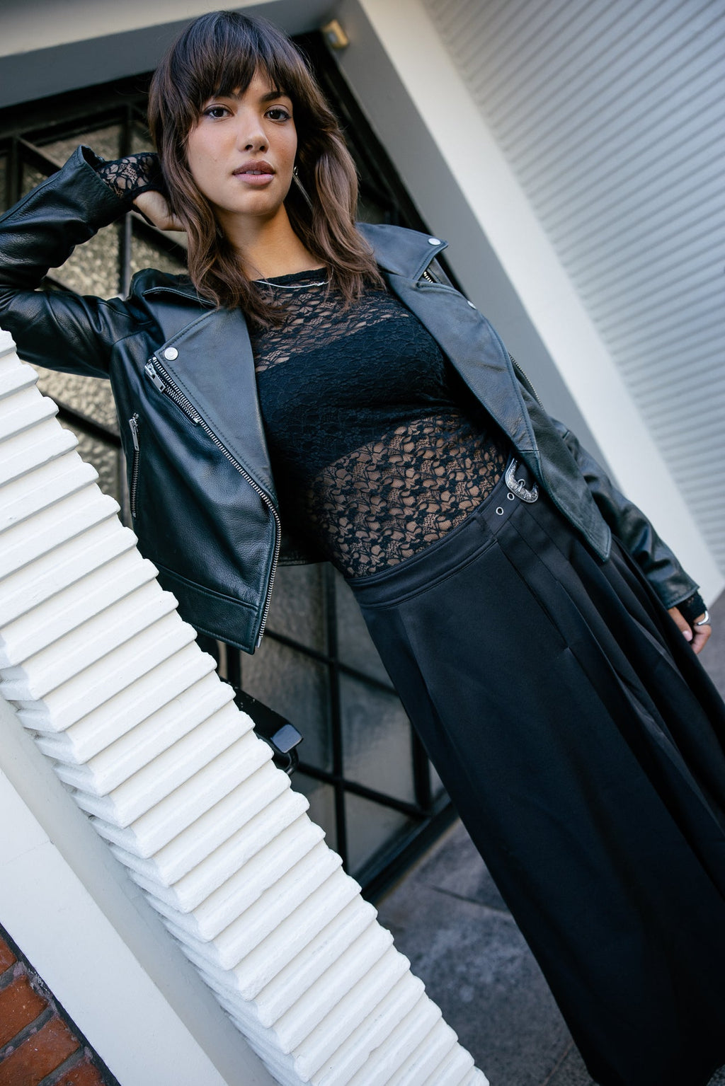 Top Tissy de Encaje Negro