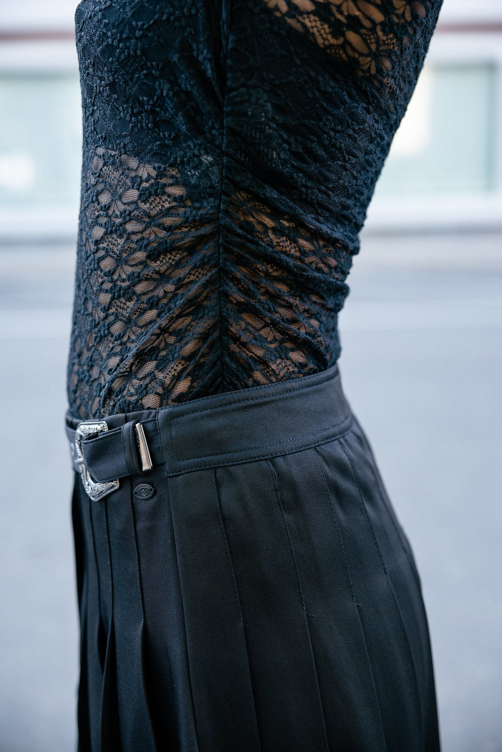 Top Tissy de Encaje Negro