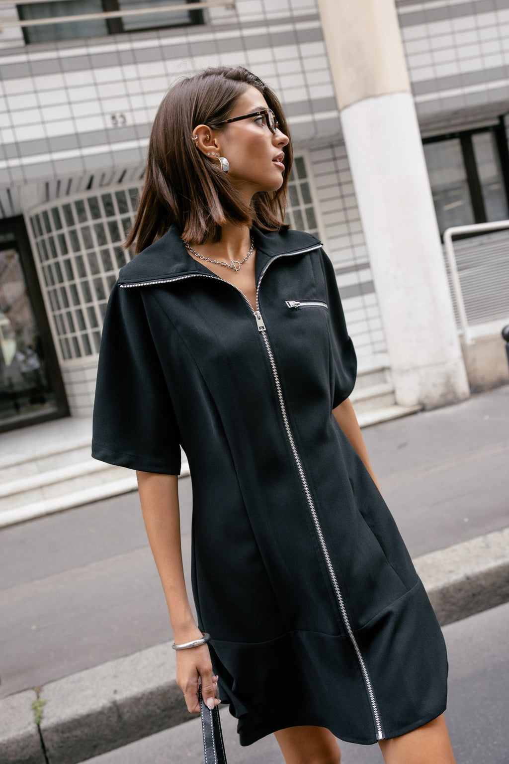 Vestido Rodgy Negro con Cremallera