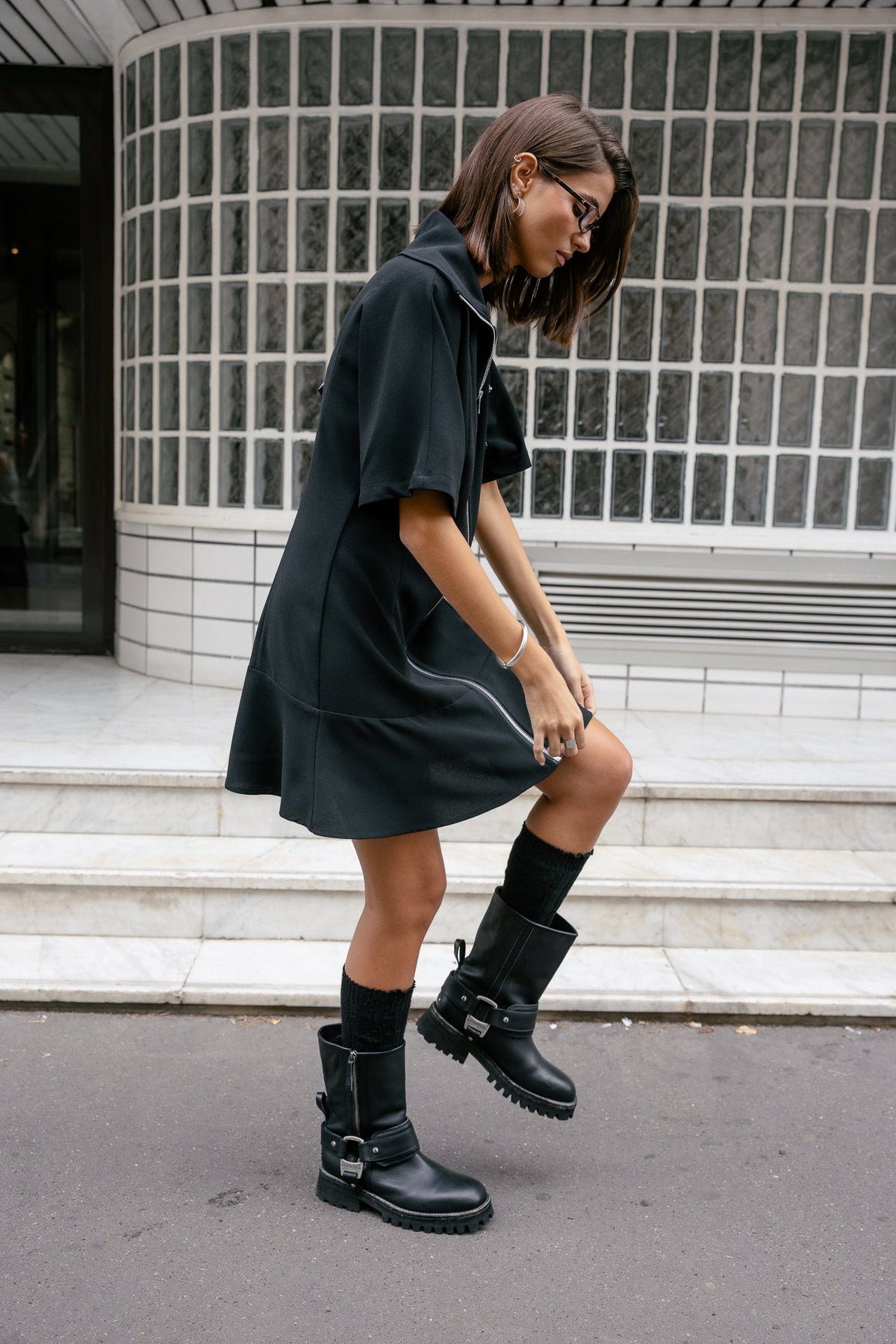 Vestido Rodgy Negro con Cremallera
