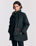 Chaqueta Anaïs Verde oscuro con estampado de leopardo