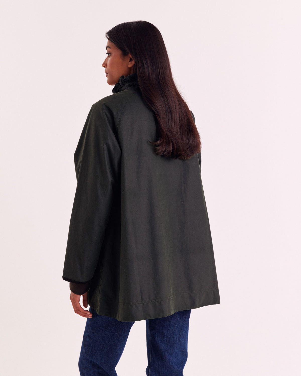 Chaqueta Anaïs Verde oscuro con estampado de leopardo