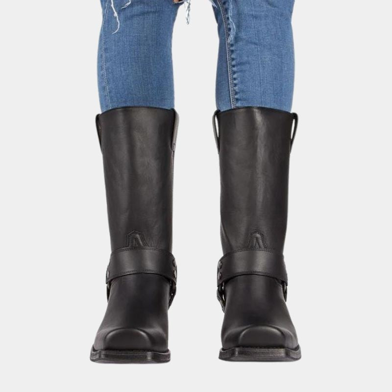 Darío | Botas Cowboy de Piel para Hombre, Caña Alta con Hebilla